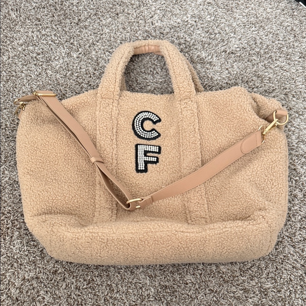 Stoney Clover Lane Beige Sherpa Tote